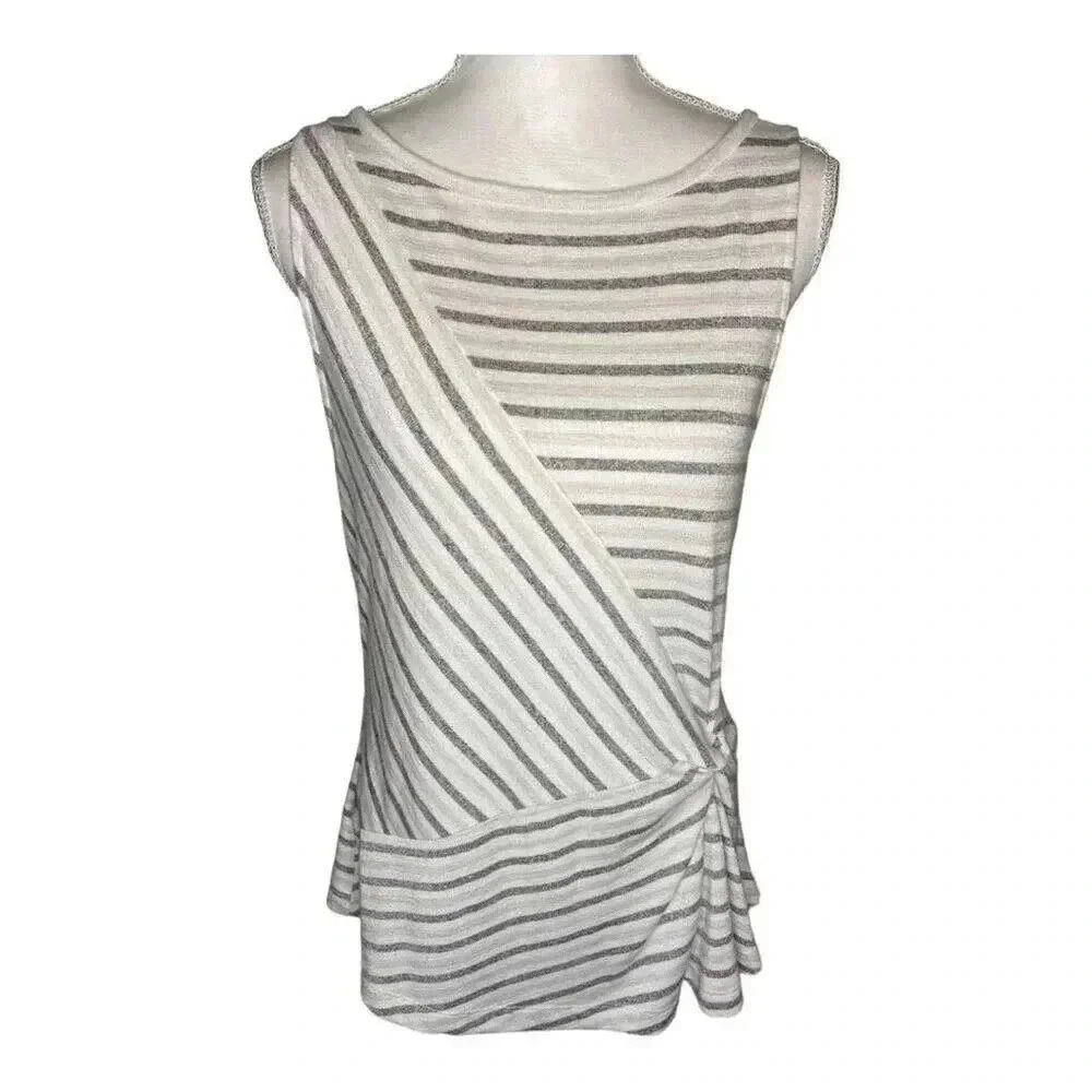Banana Republic Women’s Small Striped Knot Twist Sleeveless Top